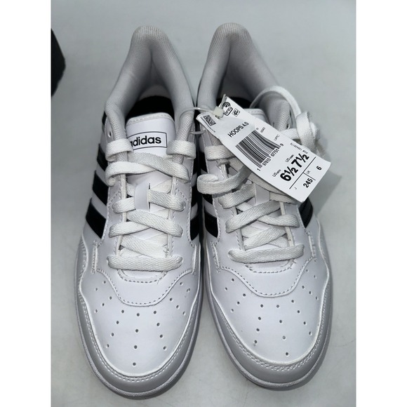 Adidas Hoops 4.0 Cloud White Core Black Mens Athletic Sneaker Men 6.5 - Picture 2 of 8